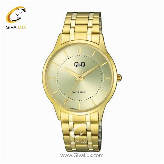 ساعت مچی اورجینال مردانه کیو اند کیو Q&Q طلایی | طلایی| طلایی| کد رفرنس QZ60J010Y