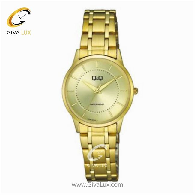 ساعت مچی اورجینال زنانه کیو اند کیو Q&Q طلایی | طلایی| طلایی| کد رفرنس QZ61J010Y