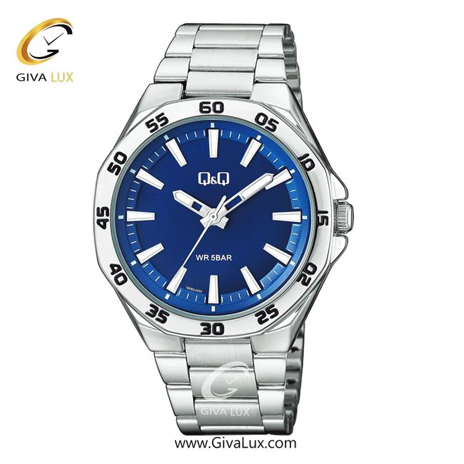 ساعت مچی اورجینال مردانه کیو اند کیو Q&Q نقره ای | نقره ای| سرمه ای| کد رفرنس QZ82J202Y