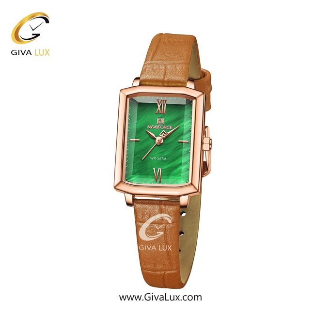 ساعت مچی اورجینال زنانه ناوی فورس|Naviforce|نوی فورس|نیوی فورس رزگلد | قهوه ای| سبز| کد رفرنس NF5039