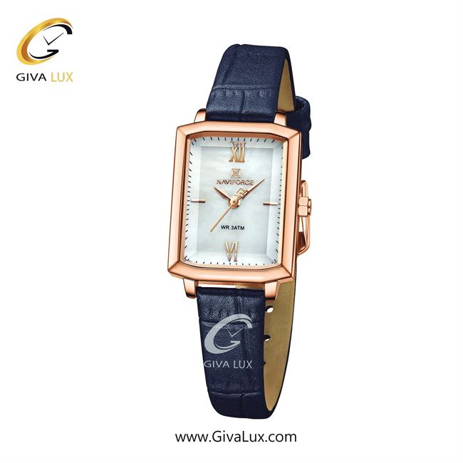 ساعت مچی اورجینال زنانه ناوی فورس|Naviforce|نوی فورس|نیوی فورس رزگلد | سرمه ای| سفید صدفی| کد رفرنس NF5039