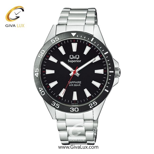 ساعت مچی اورجینال مردانه کیو اند کیو Q&Q نقره ای | نقره ای| مشکی| کد رفرنس S08A-001PY