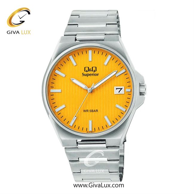 ساعت مچی اورجینال مردانه کیو اند کیو Q&Q نقره ای | نقره ای| زرد| کد رفرنس S21A-005VY