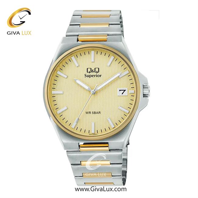 ساعت مچی اورجینال مردانه کیو اند کیو Q&Q نقره ای-طلایی | طلایی-نقره ای| طلایی| کد رفرنس S21A-007PY