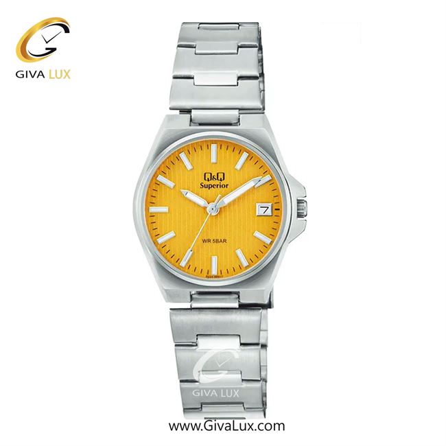 ساعت مچی اورجینال زنانه کیو اند کیو Q&Q نقره ای | نقره ای| زرد| کد رفرنس S22A-005VY