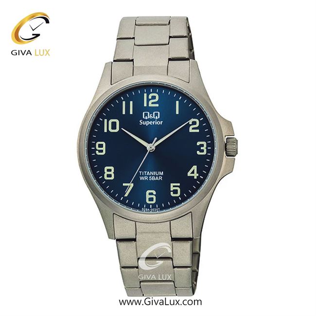 ساعت مچی اورجینال مردانه کیو اند کیو Q&Q نقره ای | نقره ای| آبی کاربنی| کد رفرنس S28A-003VY