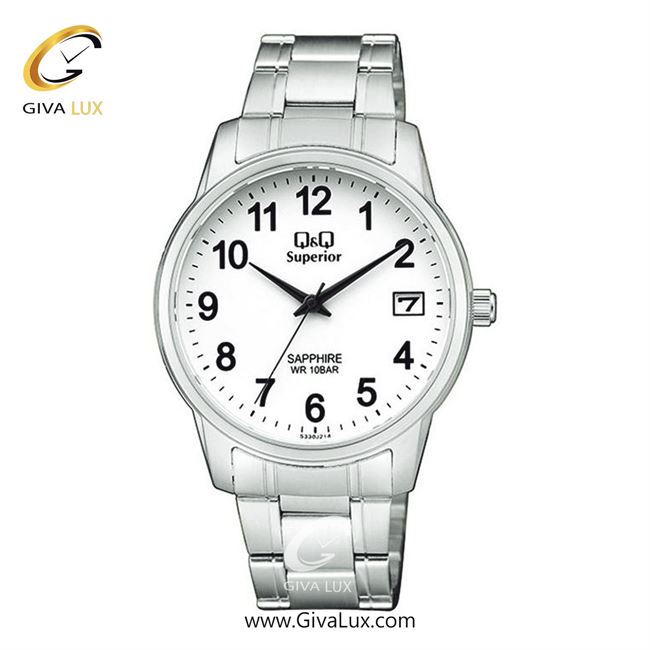 ساعت مچی اورجینال مردانه کیو اند کیو Q&Q نقره ای | نقره ای| سفید| کد رفرنس S330J214Y