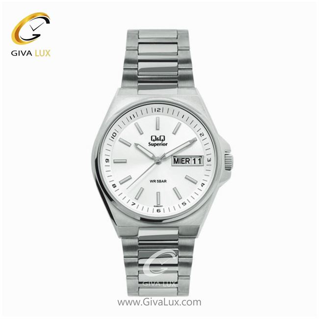 ساعت مچی اورجینال مردانه کیو اند کیو Q&Q نقره ای | نقره ای| سفید| کد رفرنس S396J201Y