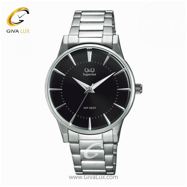 ساعت مچی اورجینال مردانه کیو اند کیو Q&Q نقره ای | نقره ای| مشکی| کد رفرنس S398J202Y