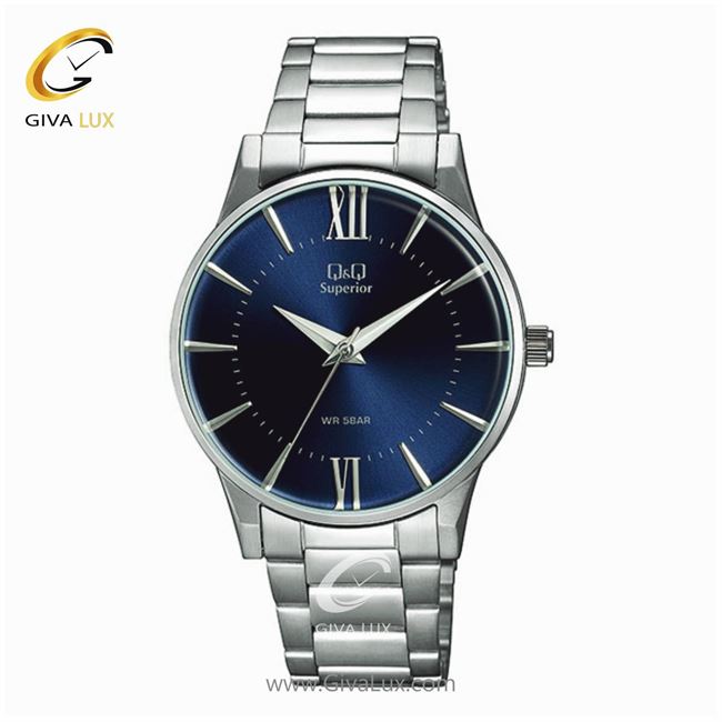 ساعت مچی اورجینال مردانه کیو اند کیو Q&Q نقره ای | نقره ای| سرمه ای| کد رفرنس S398J212Y