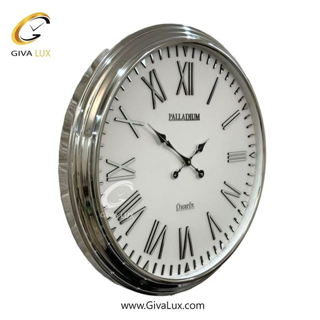 ساعت دیواری اورجینال پالادیوم آلیاژ فلزی نقره ای| کد رفرنس S503