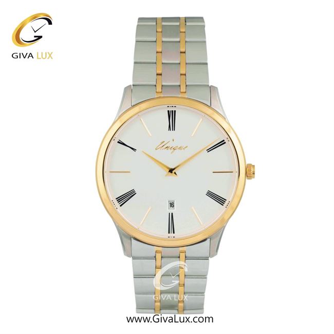 ساعت مچی اورجینال مردانه یونیک نقره ای-طلایی | طلایی-نقره ای| سفید| کد رفرنس S509-G