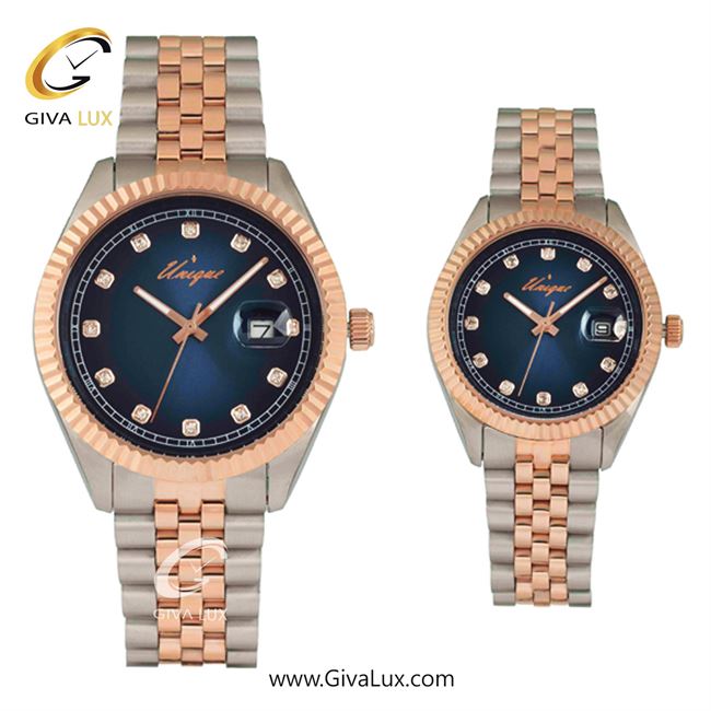 ساعت مچی اورجینال ست یونیک رزگلد-نقره ای | رزگلد-نقره ای| سرمه ای| کد رفرنس S513-B