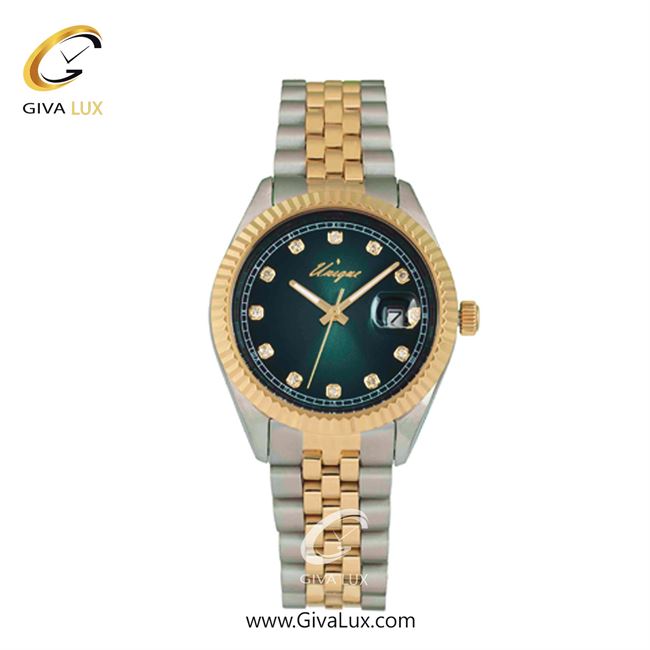ساعت مچی اورجینال زنانه یونیک نقره ای-طلایی | طلایی-نقره ای| سبز یشمی تیره| کد رفرنس S513-G
