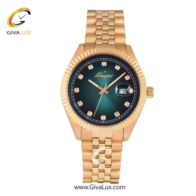 ساعت مچی اورجینال مردانه یونیک طلایی | طلایی| سبز یشمی تیره| کد رفرنس S513-GR