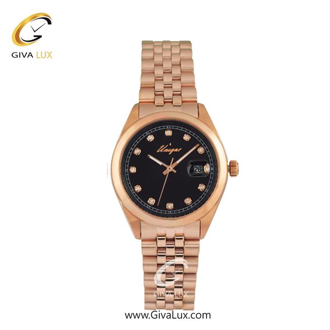 ساعت مچی اورجینال زنانه یونیک رزگلد | رزگلد| مشکی| کد رفرنس S516-R