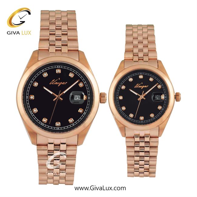 ساعت مچی اورجینال ست یونیک رزگلد | رزگلد| مشکی| کد رفرنس S516-R