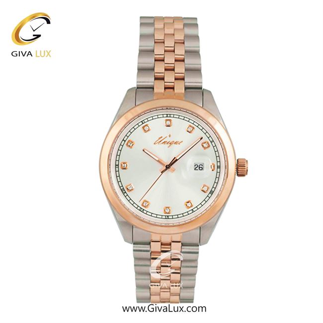 ساعت مچی اورجینال مردانه یونیک رزگلد-نقره ای | نقره ای-رزگلد| سفید| کد رفرنس S516-RG