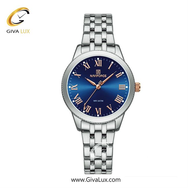 ساعت مچی اورجینال زنانه ناوی فورس|Naviforce|نوی فورس|نیوی فورس نقره ای | نقره ای| سرمه ای| کد رفرنس NF5032