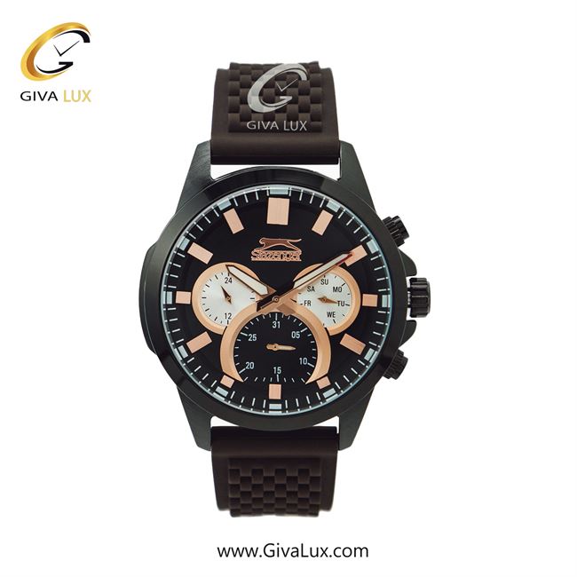 ساعت مچی اورجینال اسلازنگر مردانه سه موتوره کرنوگراف قهوه ای | قهوه ای | قهوه ای | کد رفرنس SL.9.2083.2.02