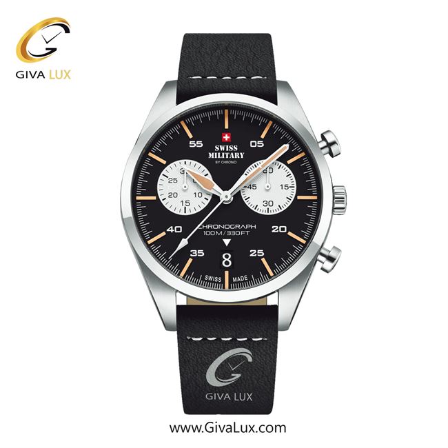 ساعت مچی اورجینال مردانه کاور سه موتوره کرنوگراف نقره ای | مشکی| مشکی| کد رفرنس COSM34090.03