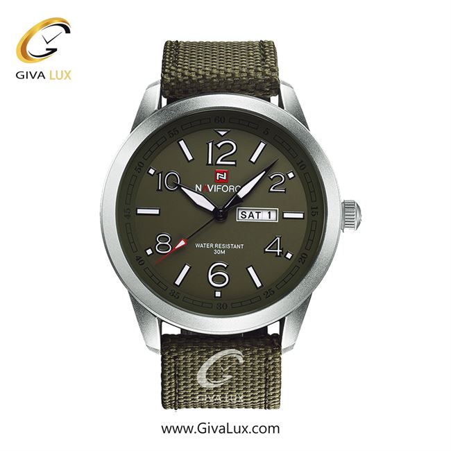 ساعت مچی اورجینال اسپرت-مردانه ناوی فورس|Naviforce|نوی فورس|نیوی فورس نقره ای | سبز| سبز| کد رفرنس NF9101