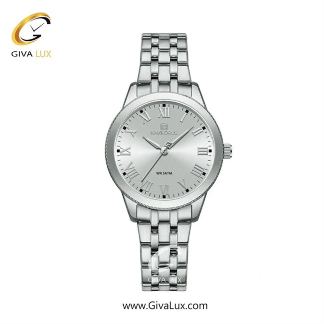 ساعت مچی اورجینال زنانه ناوی فورس|Naviforce|نوی فورس|نیوی فورس نقره ای | نقره ای| نقره ای| کد رفرنس NF5032