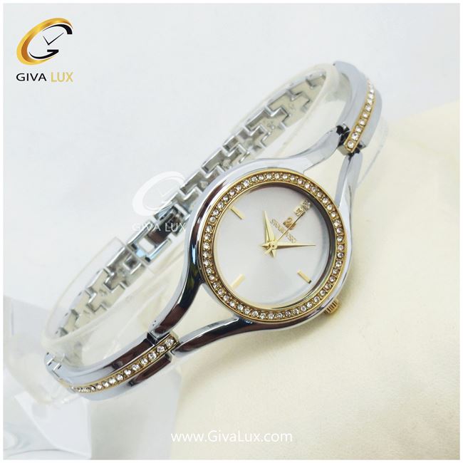 ساعت زنانه بند فلزی سواروسکی 