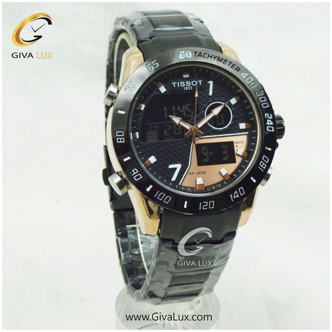 ساعت مچی تیسوت مردانه دو زمانه مشکی | مشکی | مشکی |