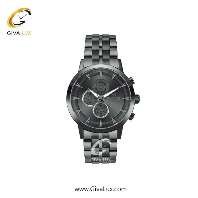 ساعت مچی اورجینال زنانه ونیز سه موتوره فول تایم تیتانیوم | تیتانیوم| دودی|تیتانیوم| کد رفرنس V800014601