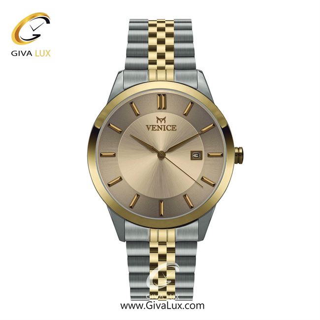 ساعت مچی اورجینال مردانه ونیز طلایی-نقره ای | طلایی-نقره ای| خاکی| کد رفرنس V800175402