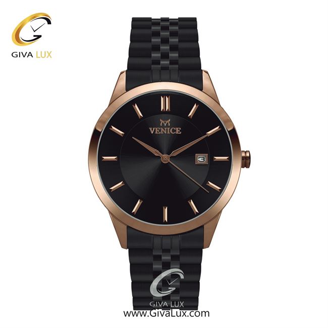 ساعت مچی اورجینال مردانه ونیز رزگلد | مشکی| مشکی| کد رفرنس V800176702