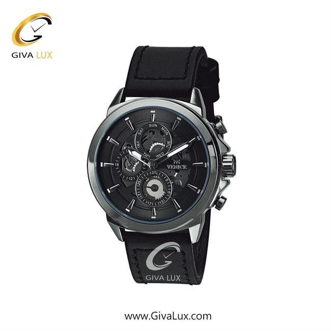 ساعت مچی اورجینال مردانه ونیز سه موتوره فول تایم تیتانیوم | مشکی| دودی|تیتانیوم| کد رفرنس V800684602