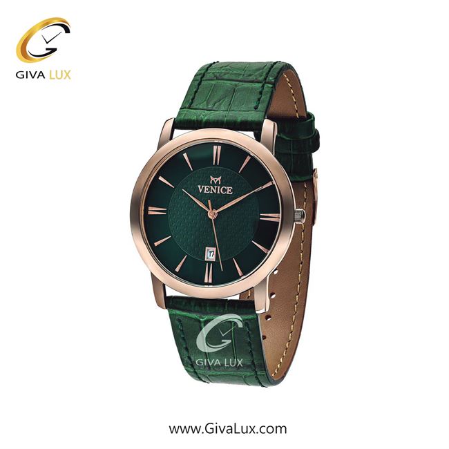 ساعت مچی اورجینال زنانه ونیز رزگلد | سبز| سبز یشمی تیره| کد رفرنس V800713701
