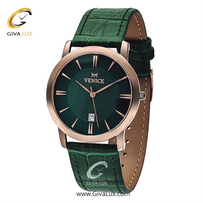 ساعت مچی اورجینال مردانه ونیز رزگلد | سبز| سبز یشمی تیره| کد رفرنس V800713702