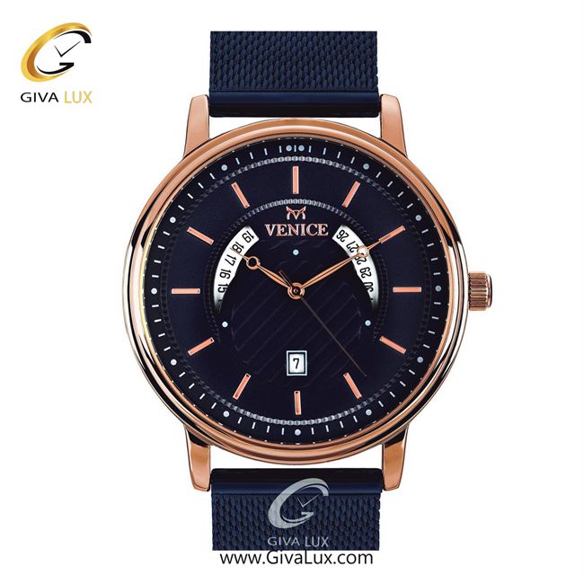 ساعت مچی اورجینال مردانه ونیز رزگلد | سرمه ای| سرمه ای| کد رفرنس V800857902