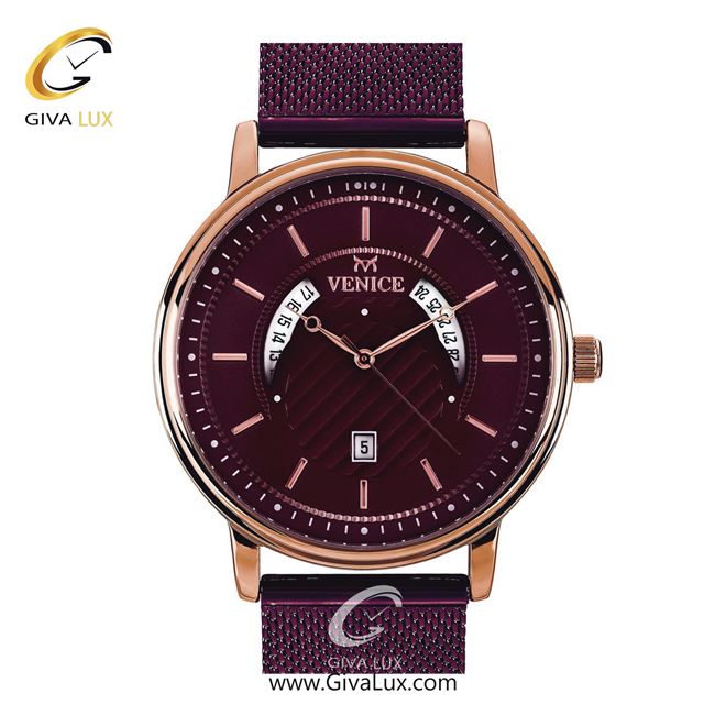 ساعت مچی اورجینال مردانه ونیز رزگلد | بنفش| بنفش| کد رفرنس V800858402