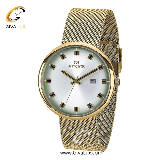 ساعت مچی اورجینال مردانه ونیز طلایی | طلایی| سفید| کد رفرنس V800862102