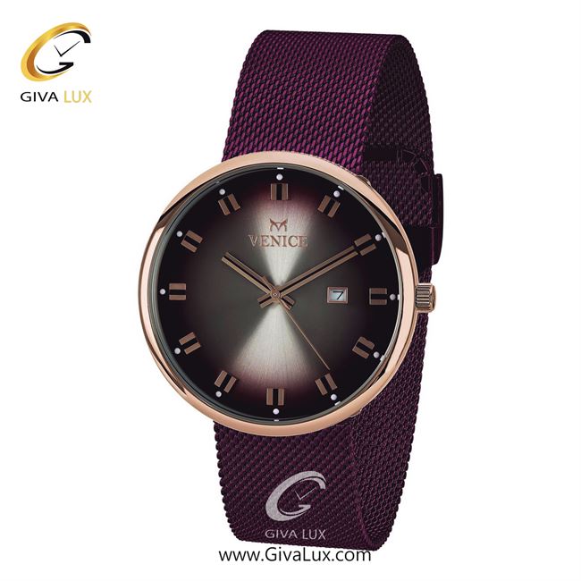 ساعت مچی اورجینال مردانه ونیز رزگلد | بنفش| بنفش| کد رفرنس V800868402