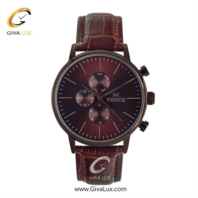 ساعت مچی اورجینال مردانه ونیز سه موتوره فول تایم کافی | قهوه ای| قهوه ای| کد رفرنس V800933902