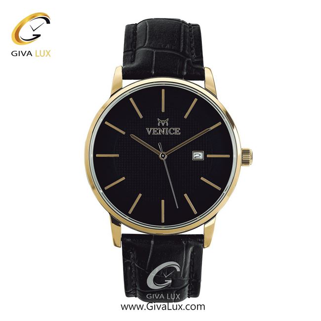 ساعت مچی اورجینال مردانه ونیز طلایی | مشکی| مشکی| کد رفرنس V800942502