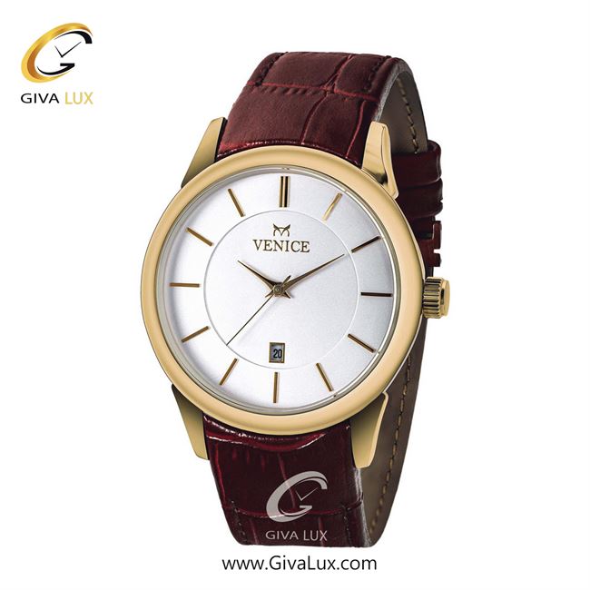 ساعت مچی اورجینال مردانه ونیز طلایی | قهوه ای| نقره ای| کد رفرنس V800952102
