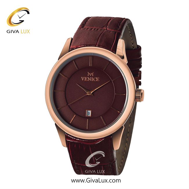 ساعت مچی اورجینال مردانه ونیز رزگلد | قهوه ای| قهوه ای| کد رفرنس V800953502