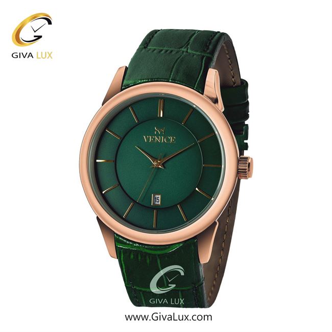 ساعت مچی اورجینال مردانه ونیز رزگلد | سبز| سبز یشمی تیره| کد رفرنس V800953702