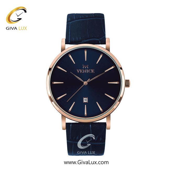 ساعت مچی اورجینال مردانه ونیز رزگلد | سرمه ای| سرمه ای| کد رفرنس V800963302