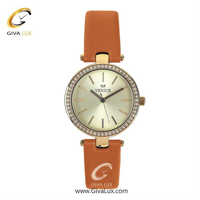 ساعت مچی اورجینال زنانه ونیز طلایی | نارنجی| طلایی| کد رفرنس V800972001