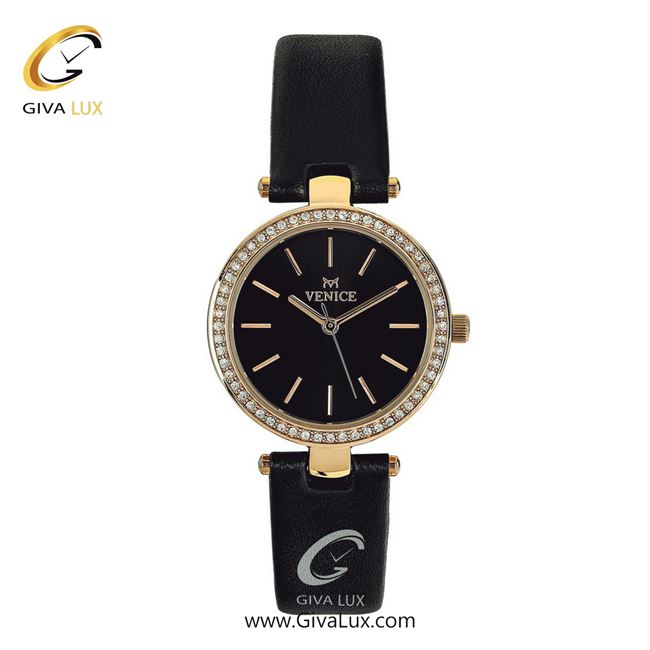 ساعت مچی اورجینال زنانه ونیز طلایی | مشکی| مشکی| کد رفرنس V800972501