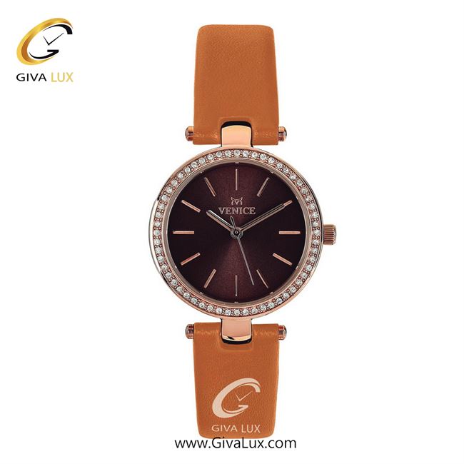 ساعت مچی اورجینال زنانه ونیز رزگلد | نارنجی| قهوه ای| کد رفرنس V800973501
