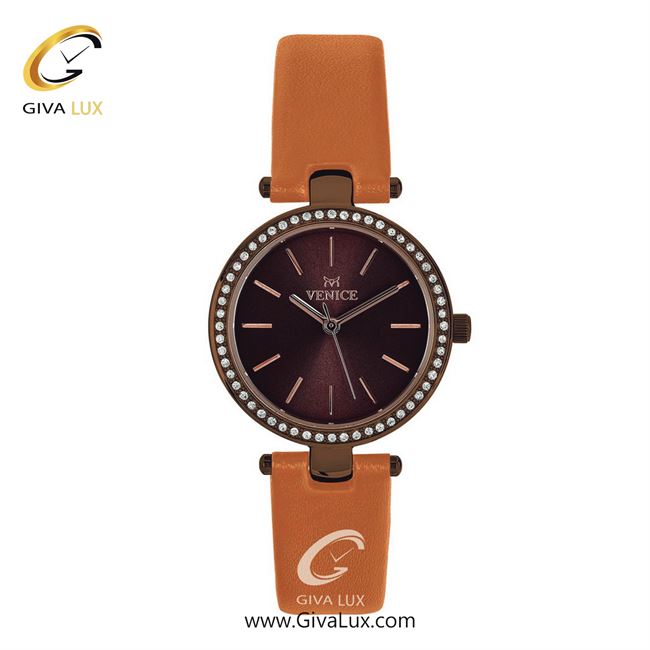 ساعت مچی اورجینال زنانه ونیز کافی | نارنجی| قهوه ای| کد رفرنس V800973901