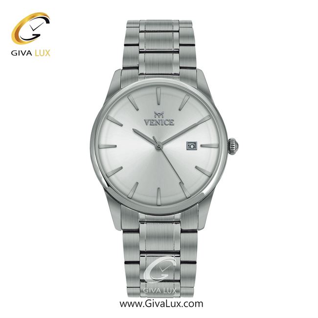 ساعت مچی اورجینال مردانه ونیز نقره ای | نقره ای| نقره ای| کد رفرنس V801111102